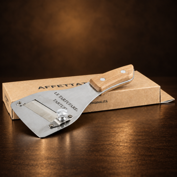 Affettatartufi in Acciaio con Manico in Legno